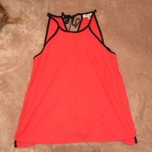 Pink/orange and black tank